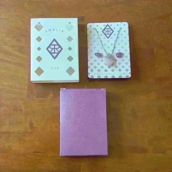 Amethyst Drops Set Drop Necklace & Earrings by Amelia Rue - Picture 6 of 8